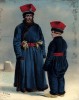 Кучер и форейтор (лист 16 альбома "Русский костюм", изданного в Париже в 1843 году)