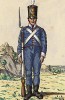 1809-14 гг. Солдат 14-го пехотного полка Португальского легиона Великой армии Наполеона I. Коллекция Роберта фон Арнольди. Германия, 1911-29