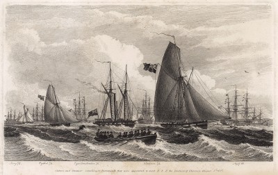 4 августа 1827 года. Встреча в порту Портсмута её королевского высочества Герцогини Кларенс -- супруги герцога Кларенса Вильгельма, будущего короля Великобритании Вильгельма IV. 