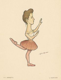 Лидия Георгиевна Кякшт. «Русский балет в карикатурах» СПб, 1903 год. 