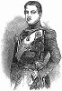 Фердинанд II (1810 -- 1859) -- король Обеих Сицилий и Неаполя из династии Бурбонов, убеждённый абсолютист, вынужденно провозгласивший конституцию после восстания в Палермо в 1848 году (The Illustrated London News №301 от 05/02/1848 г.)
