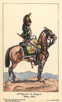 1804-12 г. Кавалерист 26-го драгунского полка французской армии. Коллекция Роберта фон Арнольди. Германия, 1911-28