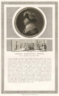 Жозеф-Эмманюэль Сийес (1748-1836) - депутат Генеральных штатов, Национальной ассамблеи, Конвента, после падения Робеспьера член Комитета Общественного спасения. Готовил переворот 18-19 брюмера. В 1815-1830 гг. жил в эмиграции в Бельгии. Париж, 1804