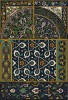 Бирюзовые глазурованные изразцы Зелёной мечети в Бурсе (Турция) (лист 29 альбома "Сокровищница орнаментов...", изданного в Штутгарте в 1889 году)