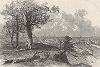 Вид на Кливленд, штат Огайо, с холма Скрантон-хилл. Лист из издания "Picturesque America", т.I, Нью-Йорк, 1872.
