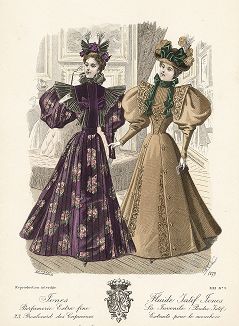 Французская мода из журнала Le Salon de la Mode, выпуск № 9, 1896 год.