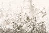 Октябрь 1471 г. Венецианский генерал-капитан Пьетро Мончениго (1406-76) захватывает турецкую крепость Смирна. Storia Veneta, л.85. Венеция, 1864