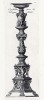 Великолепный образец канделябра античной эпохи (лист 82 из Manuale di vari ornamenti contenete la serie del candelabri antichi. Рим. 1790 год)