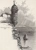 Дозорная башня крепости Святого Марка, Сент-Аугустин, штат Флорида. Лист из издания "Picturesque America", т.I, Нью-Йорк, 1872.