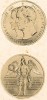 Памятная медаль, поднесённая барону А. Л. Штиглицу служащими в его конторе к пятидесятилетнему юбилею дома "Штиглиц и Ко." 1 января 1853 года (Русский художественный листок. № 6 за 1853 год)