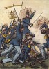 1850-е гг. Шведская пехота в рукопашном бою (из популярной в нацистской Германии работы Мартина Лезиуса Das Ehrenkleid des Soldaten... Берлин. 1936 год)