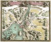 План осады норвежской крепости Фредрикстен, в ходе которой 11 декабря 1718 г. был убит король Швеции Карл XII. Plan der Belagerung von Fridrichshall… Составил Иоганн Баптист Гоманн. Нюрнберг, 1730