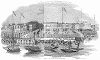 Торговые корабли иностранных держав в порту китайского города Гуанчжоу с европейским названием Кантон, расположенного на реке Чжуцзян, важнейшего перевалочного пункта на "шёлковом пути" (The Illustrated London News №94 от 17/02/1844 г.)