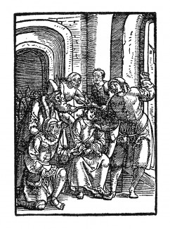 Возложение тернового венца. Из Benedictus Chelidonius / Passio Effigiata. Монограммист N.H. Кёльн, 1526