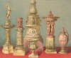 Керамические неглазурованные статуэтки и посуда от нескольких лондонских мануфактур. Каталог Всемирной выставки в Лондоне 1862 года, т.2, л.186