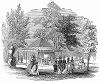 Ротонда с буфетом, сооружённая в Риджентс-парке во время фестиваля Лондонского Королевского ботанического общества, основанного в 1839 году (The Illustrated London News №105 от 04/05/1844 г.)