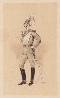 Офицер конной гвардии короля Швеции в 1890-е годы. "Иллюстрированная история верховой езды", Париж, 1891