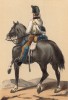 Испанский гусар в полевой форме образца 1860 года (полк de la princesse) (из альбома литографий L'Espagne militaire, изданного в Париже в 1860 году)