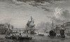 Вид на канал французского порта Брест (лист 3 из альбома гравюр Nouvelles vues perspectives des ports de France..., изданного в Париже в 1791 году)