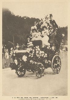 Цветочный фестиваль, проходивший на Лонгшаме 2 июня 1899 года. L'automobile, Париж, 1935
