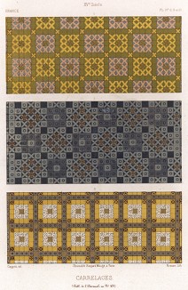 Арабская плитка, майолика, изразцы (из Les arts somptuaires... Париж. 1858 год)