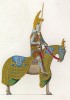 Мастино II Скалигер (1308–1351) - герцог Вероны (лист 63 иллюстраций к роскошно изданной работе "Исторический костюм XII--XV веков". Париж. 1860 год)
