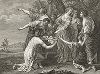 Нахождение Моисея, ранее приписываемая Веласкесу, а теперь атрибутированное как работа Орацио Джентилески. Лист из знаменитого издания Galérie du Palais Royal..., Париж, 1808