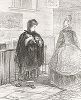 "- Будущая царица танцовальных вечеров". Лист из сюиты «Прекрасный пол» А.И. Лебедева, 1864 год. 
