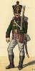 1811 г. Рядовой полка легкой пехоты армии королевства Саксония в полевой форме. Коллекция Роберта фон Арнольди. Германия, 1911-29