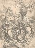 Обращение Апостола Павла. Гравюра Альбрехта Дюрера, выполненная ок. 1495 года (Репринт 1928 года. Лейпциг)