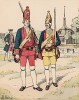 Прусские гренадеры 1730-х гг. (из Uniformenkunde Рихарда Кнотеля)