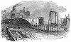 Металлическая туба, изготовленная для железнодорожного моста из трубчатых элементов через реку Конвей в Уэльсе, построенного в 1848 году британским инженером Робертом Стивенсоном (1803 -- 1859) (The Illustrated London News №307 от 11/03/1848 г.)