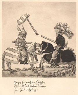 Из Freydal. Des Kaisers Maximilian I. Turniere und Mummereien (Репринт 1882 года. Вена. Лист 204)