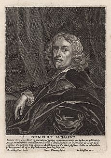 Корнелиус Джонсон (Янсенс ван Кёлен, 1593--1661 гг.) - голландский живописец английского происхождения. Гравюра Конрада Вауманса с автопортрета художника. 
