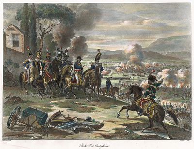 Битва при Кастильоне 5 августа 1796 г. Vie politique et militaire de Napoleon par A.V. Arnault..., Париж, 1822-26 гг. 