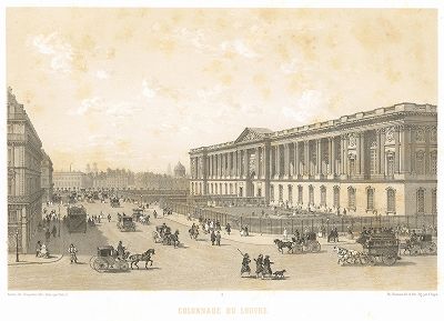 Лувр. Колоннада (из работы Paris dans sa splendeur, изданной в Париже в 1860-е годы)