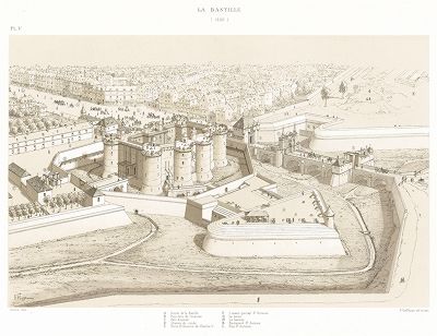 Бастилия в 1650 году. Paris à travers les âges..., Париж, 1885. 