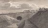 Портал строящегося Истингтонского туннеля Риджентс-канала в Лондоне. Иллюстрация из "Gentlemаn's magazine", август 1819 года, Лондон. 