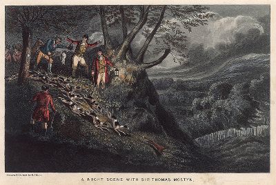 Ночная охота на лисицу с участием сэра Томаса Мостина работы Генри Алкена.