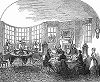 Завтрак изгнанного французской революцией 1848 года короля Луи--Филиппа I в отеле Бридж, расположенном в соединённом паромным сообщением с Францией английском портовом городе Нью--Хэвен (The Illustrated London News №307 от 11/03/1848 г.)