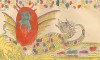 Гарпия - чудовище, живущее в воде и на земле. Д.А.Ровинский. Русские народные картинки. Атлас. Т.I, л.251. Санкт-Петербург, 1881