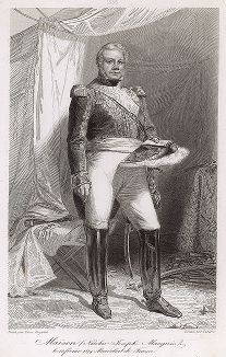 Николя Жозеф Мезон (1771-1840), маршал Франции с 1829 года. Galerie des Marechaux de France par Ch. Gavard, Париж, 1839 год. 