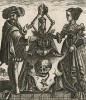 Геральдический символ бренности всего земного ("Пляски смерти" Ганса Гольбейна Младшего, гравированные Венцеслаусом Холларом (лист 1))