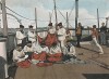 Фехтовальщики на борту французского военного корабля. L'Album militaire. Livraison №9. Marine. La vie à bord. Париж, 1890