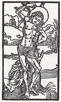 Альбрехт Дюрер. Святой Себастьян (иллюстрация к Базельскому молитвеннику 1494 года)