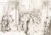 Кондотьер Франческо Буссоне да Карманьола (1390-1432) был незаслуженно обвинён венецианским Советом десяти в измене, арестован 7 апреля 1432 г., пытан, приговорён к смерти и обезглавлен перед дворцом дожей 5 мая. Storia Veneta, л.72. Венеция, 1864