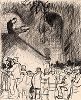 Проповедь в храме. Иллюстрация Фрэнка Брэнгвина к роману братьев Таро «В тени креста», 1931 год. 