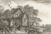 Хижина (Маленький мостик). Офорт Якоба ван Рейсдала, одного из ведущих художников голландской школы XVII века.  