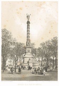 Площадь Шатле (из работы Paris dans sa splendeur, изданной в Париже в 1860-е годы)