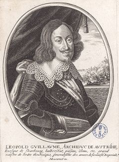 Леопольд Вильгельм Австрийский (1614--1662) -  эрцгерцог Австрийский и имперский фельдмаршал, командующий австрийскими войсками в Тридцатилетнюю войну. 